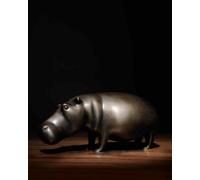 Laiton Hippo hippopotame statue maison décor couleur or figure nouveau salon