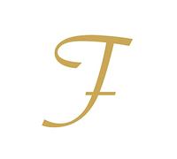 Laiton Massif Numéros Lettre A-Z Or 5cm Plaque Adresse Signe Nombre Décor pour Mur Villa Hôtel Boîte Aux Lettres Porte Plaques Chiffres De Maison Dortoir Métal Poli Alphabet, Café Décoration (F)