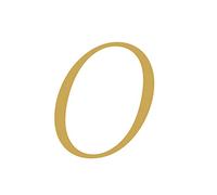 Laiton Massif Numéros Lettre A-Z Or 5cm Plaque Adresse Signe Nombre Décor pour Mur Villa Hôtel Boîte Aux Lettres Porte Plaques Chiffres De Maison Dortoir Métal Poli Alphabet, Café Décoration (O)