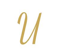 Laiton Massif Numéros Lettre A-Z Or 5cm Plaque Adresse Signe Nombre Décor pour Mur Villa Hôtel Boîte Aux Lettres Porte Plaques Chiffres De Maison Dortoir Métal Poli Alphabet, Café Décoration (U)