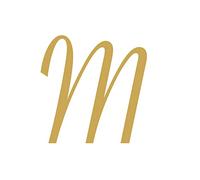 Laiton Massif Numéros Lettre A-Z Or 5cm Plaque Adresse Signe Nombre Décor pour Mur Villa Hôtel Boîte Aux Lettres Porte Plaques Chiffres De Maison Dortoir Métal Poli Alphabet, Café Décoration (M)