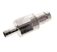 Laiton nickelé Bouchon de raccord d'air DN 15 13 mm Pilier de tuyau Double obturation