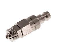 Laiton nickelé Bouchon de raccord d'air DN 5 4x6 mm Écrou-raccord à double obturation