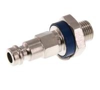 Laiton nickelé Bouchon de raccord d'air DN 5 codé bleu G 1/8 pouce mâle
