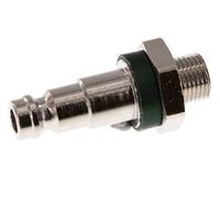 Laiton nickelé Bouchon de raccord d'air DN 5 codé vert G 1/8 pouce mâle