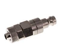 Laiton nickelé Bouchon de raccord d'air DN 5 Écrou-raccord 6x8 mm Double obturation