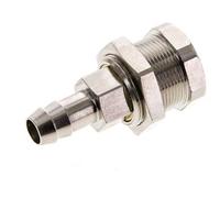 Laiton nickelé Coupleur d'air DN 5 Douille 9 mm Colonne de tuyau Bulkhead Pull-Off Double Shut-Off