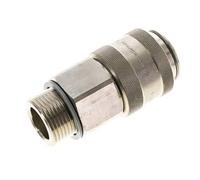 Laiton nickelé Coupleur pneumatique DN 19 Douille G 1 pouce Mâle double obturation