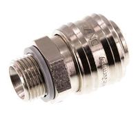 Laiton nickelé Coupleur pneumatique DN 7.2 (Euro) Douille G 3/8 pouce mâle double obturation