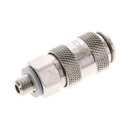 Laiton nickelé DN 2.7 (Micro) Raccord d'air femelle M5 mâle à double obturation