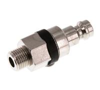 Laiton nickelé DN 5 Bouchon de raccord d'air noir G 1/8 pouce mâle