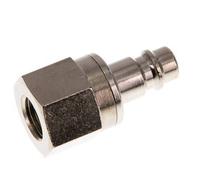 Laiton nickelé DN 7.2 (Euro) Bouchon de raccord d'air G 1/4 pouce femelle à double obturation