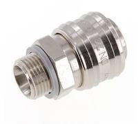 Laiton nickelé DN 7.2 (Euro) Coupleur d'air douille G 3/8 pouce mâle FKM