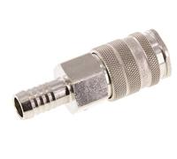 Laiton nickelé Douille de raccord d'air DN 10 Colonne de tuyau 13 mm