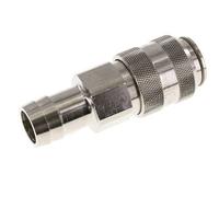 Laiton nickelé Embout de raccord d'air DN 15 Colonne de tuyau 25 mm Double obturation