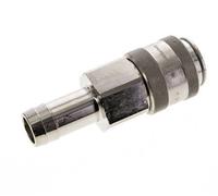 Laiton nickelé Embout de raccord d'air DN 19 Colonne de tuyau 25 mm Double obturation
