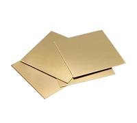 Laiton pour gravure, 2 feuilles de laiton jaune doré,5 mm d'épaisseur, plusieurs tailles