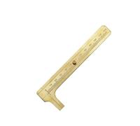 Laiton Règle Outil de mesure règle droite en laiton vintage | Marque-page doré, peinture, outils de dessin, papeterie, rapporteur triangulaire en métal(F)