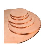 Laiton Ronde Plaque 1-2 pièces Plat en laiton Diamètre 20 mm 30 50 60 80 100 150 200 Disque de cuivre Plaque ronde tôle solide(0.5x20mm 2pcs)