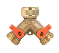 Laiton Soupape Eau Femelle 3/4"" Inch x Mâle 3/4"" Inch BSP x2 Jardin Tee