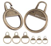 Laiton Tirettes de Réparation Fermeture Eclair, Onglets Zip de Rechange, Attache Fermeture Eclair, Valise, Sac A Dos, Languette De Réparation Pour Zipper 6 Pièces(Laiton)