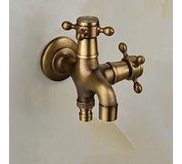 Laiton Total De Haute Qualité Brossé Double À L'aide De La Machine À Laver Robinet De Salle De Bain Robinet D'angle Robinet De Jardin Mélangeur Extérieur A