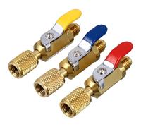 Laiton Vanne à Bille Compacte 3 Pièces BV1414FM | Vanne D’arrêt, Raccord Frigorifique pour Fluides R134a R410, Installation Simple, Étanchéité Fiable, Usage Industriel