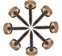 Laiton Vis Décoratives 8 Pièces avec Capuchons M4 | Auto-perceuses, Finition Bronze Antique, Lot de 12mm, pour Panneaux Acryliques et Œuvres