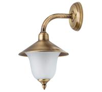 Laiton Wandleuchte IP23 Rustique Verre Parasol Premium Extérieur Maison Cour