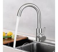 Laittiin Robinet de salle de bain - Robinet de lavabo de cuisine - Robinet de lavabo rotatif à 360 ° - Mitigeur monocommande haute pression - Robinet de salle de bain en acier inoxydable - Pour évier