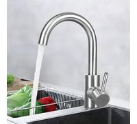 Laittiin Robinet de salle de bain - Robinet de lavabo de salle de bain - Robinet en acier inoxydable rotatif à 360° - Robinet mitigeur chaud et froid - Robinet de lavabo haute pression