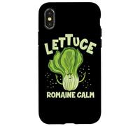Laitue Romaine Calme Mindfulness Amoureux de Yoga végétalien Yogi Blague Coque pour iPhone X/XS