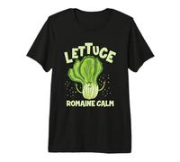 Laitue Romaine Calme Mindfulness Amoureux de Yoga végétalien Yogi Blague T-Shirt Haut de Gamme
