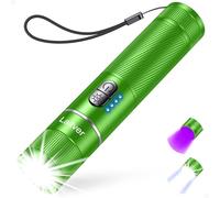 Laitver Lampe Torche LED/Torche UV 2 en 1, Lampe de Poche Rechargeable Ultra Puissante avec 395nm Ultraviolette Noire-6 Modes, Zoomable, Étanche, Longue Durée pour Éclairage,Vert émeraude