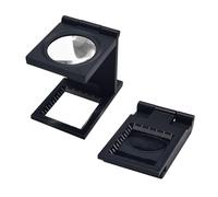 LAIVIYA Loupe compte-fils, loupe pliable 10 x avec échelle, compte fils, loupe pour lire des livres, soudure, inspection, pièces, bijoux, exploration