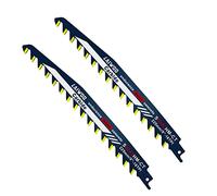 LAIWOO 2 X Lames de Scie Sabre pour Bois et Métal Pierre, Accessoires de Scie Sabre pour Béton Cellulaire, Brique, Béton, Plaque de Ciment (255mm (S0243HM)