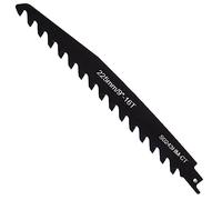 LAIWOO Lames de Scie Sabre pour Bois et Métal Pierre, Accessoires de Scie Sabre pour Béton Cellulaire, Brique, Béton, Plaque de Ciment (225mm (S0243HM))