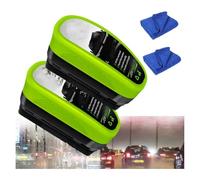 Laixa Lot de 2 brosses nettoyantes pour vitres de voiture sans huile, nettoyant hydrophobe, nettoyant pour pare-brise Laixa C-Leaner, L-aixa C-ar, brosse de nettoyage pour film d'huile automobile pour