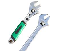 LAJHDCG hardware tools Clé à molette réglable à double usage 8/10/12 pouces Construction workers and mechanics all like it ver(Type B 12inch)