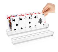 Lajiakoy® Porte Carte Enfant, 2 PCS Support Carte à Jouer, Porte-Cartes à Jouer pour Seniors et Enfants, Libérant Les Mains (Blanc)