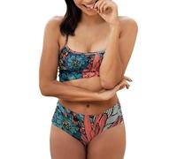 LaJolieFun - Femme Maillots de Bain Deux Pièces 2en1 - Ensembles Deux pièces de brassière 2 en 1 et Bas 2en1 (FR/ES, Numérique, 36, Taille Normale, Taille Normale, Multicolore - Léa)