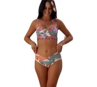 LaJolieFun - Femme Maillots de Bain Deux Pièces 2en1 - Ensembles Deux pièces de brassière 2 en 1 et Bas 2en1 (FR/ES, Numérique, 38, Taille Normale, Taille Normale, Multicolore - Koï Koï)