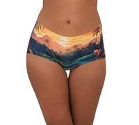 LaJolieFun - Shorty Femme Bas de Maillot 2en1 (FR/ES, Alpha/Lettres, S, Taille Normale, Taille Normale, Multicolore - Kara)