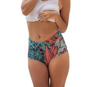 LaJolieFun - Shorty Femme Bas de Maillot 2en1 (FR/ES, Numérique, 42, Taille Normale, Taille Normale, Multicolore - Léa)
