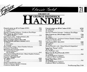 Lajos Lencses, Oboe - Classic Gold~The Best of George Frederick Handel
