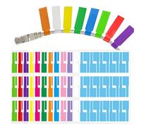 LAJUP 360 pièces Étiquettes de Câble,Marqueurs Electriques Auto-adhésif Autocollant 12 couleurs, Étiquettes à code-couleur,Étanche Résistant à la Déchirure