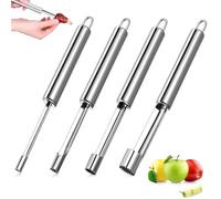 LAJUP Lot de 4 Vide Pomme,Vide Pomme Trognon, Vide Cerise D'Olive Trognon,Extracteur Poires,Lavable Au Lave Vaisselle,Antirouille,éTanche,4 Tailles Dénoyauteur de Fruits