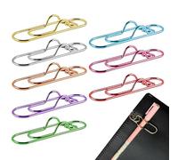 LAJUP Métal Pen Clips,8 Pièces De Assistant Clip Stylo Porte-Stylo À Trombones Clip De Stylo Inoxydable Clip Porte Stylo Pour Livres,Carnets,Agendas,Calendriers Métal Pen Clips1