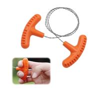 LAJUP Scie À Fil En Acier Inoxydable, Tronçonneuse De Poche Tube Pvc Extérieure Anti-Rouille Facile À Ranger Câble Outil De Scie Pour L'Extérieur Le Camping 70 Cm