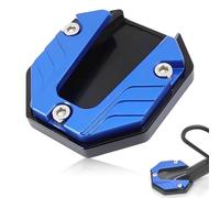 LAJUP Support Universel Béquille Moto, Support Extension de Béquille Latérale de Moto, Plaque Extension de Bequille Moto, Prolongateur de Béquille Moto en Alliage D'Aluminium CNC - Bleu
